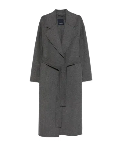 Max Mara Long-sleeved Coat In Gray