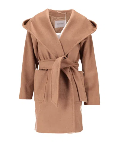 Max Mara Long-sleeved Coat In Brown