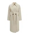 Max Mara Double Breasted Wool Coat In Neutral