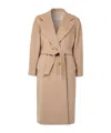 Max Mara Long-sleeved Coat In Nude