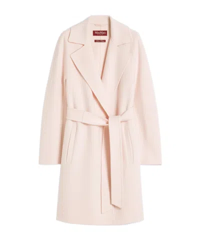 Max Mara Long-sleeved Coat In Pink