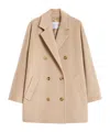 Max Mara Double-breasted Notched-lapel Coat In Neutral