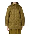 Max Mara Long-sleeved Cotton Jacket In Green