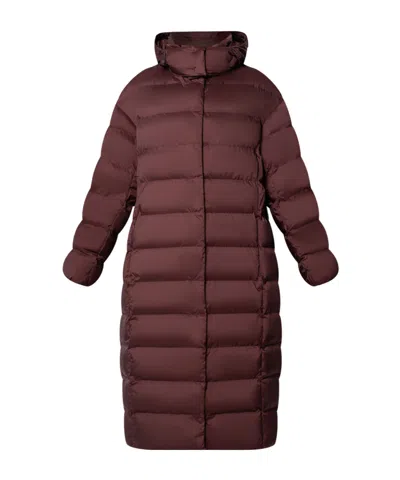 Max Mara Long-sleeved Cotton-padded Jacket In Brown