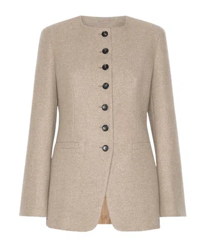 MAX MARA LONG-SLEEVED CREW NECK JACKET