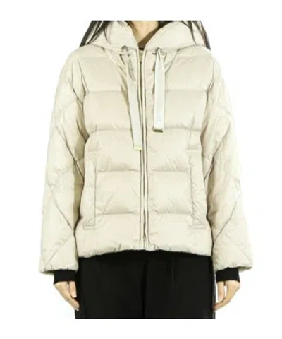 Max Mara Long-sleeved Down Jacket In Blue