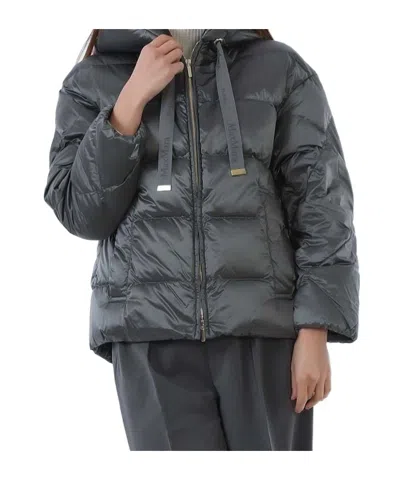 Max Mara Long-sleeved Down Jacket In Multi