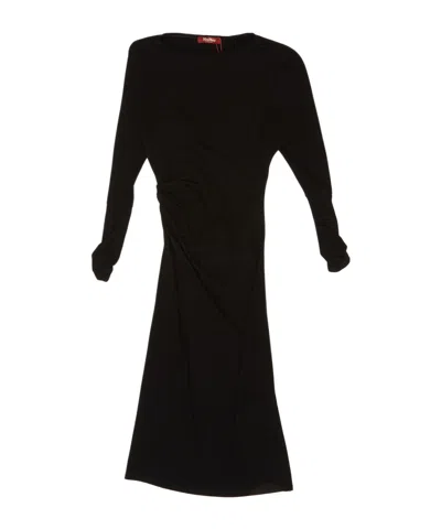 Max Mara Long-sleeved Dress In Black