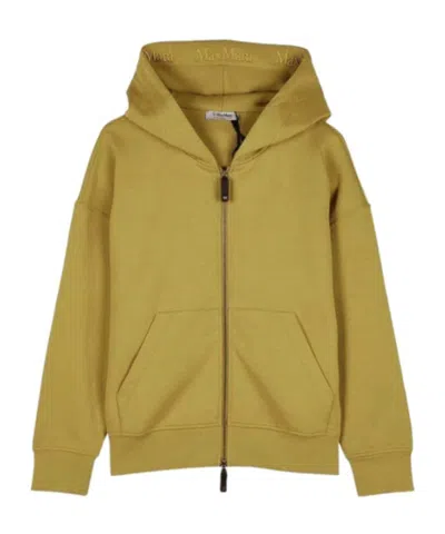 Max Mara Long-sleeved Hooded Sweatshirt In Neutral