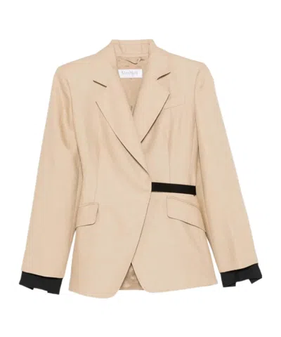 Max Mara Long-sleeved Jacket In Neutral