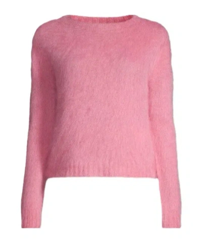 Max Mara Long-sleeved Knitted Shirt In Pink