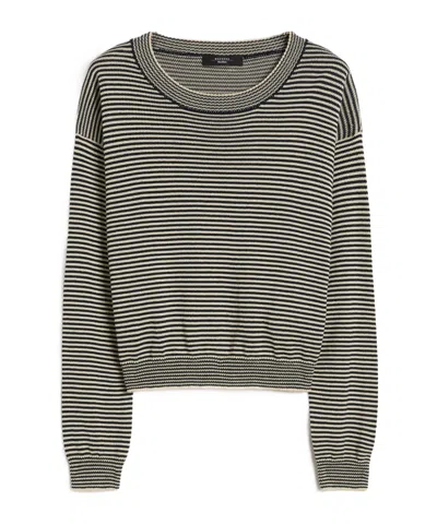 Max Mara Long-sleeved Knitted Sweater In Gray