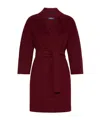 Max Mara Short Double-faced Wool Coat In Black