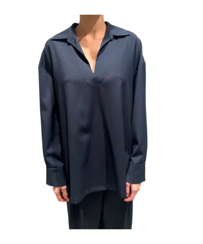 Max Mara Long-sleeved Shirt In Blue