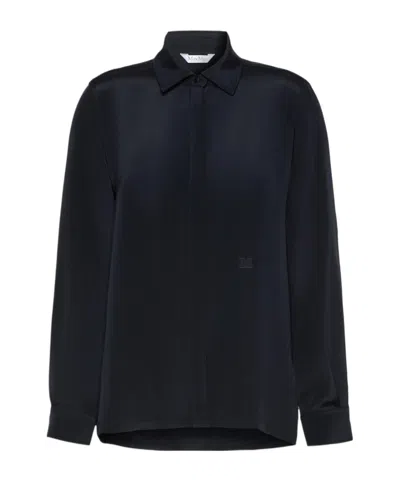 Max Mara Long-sleeved Shirt In Blue