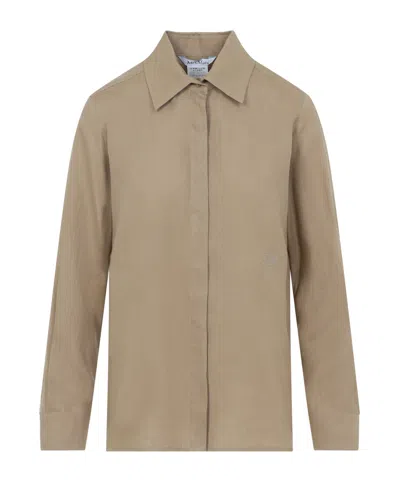 Max Mara Long-sleeved Shirt In Green