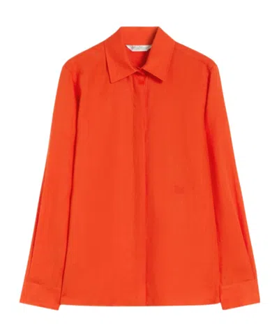 Max Mara Long-sleeved Shirt In Orange