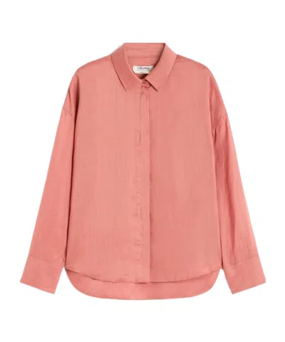 Max Mara Long-sleeved Shirt In Pink