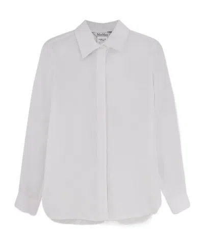 Max Mara Long-sleeved Shirt In White