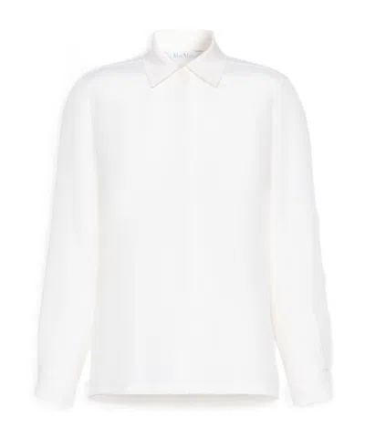 Max Mara Long-sleeved Shirt In White