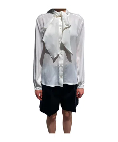Max Mara Long-sleeved Shirt In White