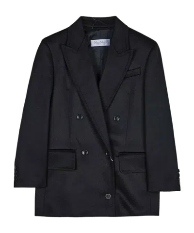 Max Mara Long-sleeved Suit Jacket In Black