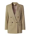 Max Mara Camel Wool-blend Double-breasted Jacket In Brown
