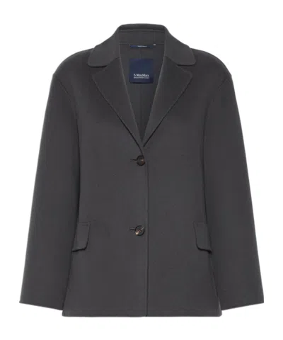 Max Mara Long-sleeved Suit Jacket In Gray