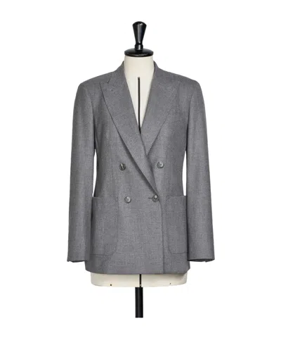 Max Mara Long-sleeved Suit Jacket In Gray
