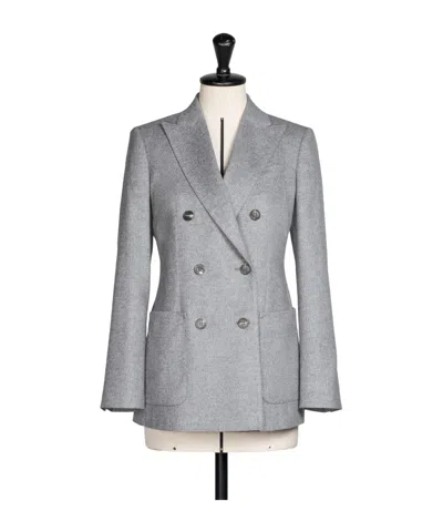 Max Mara Long-sleeved Suit Jacket In Gray