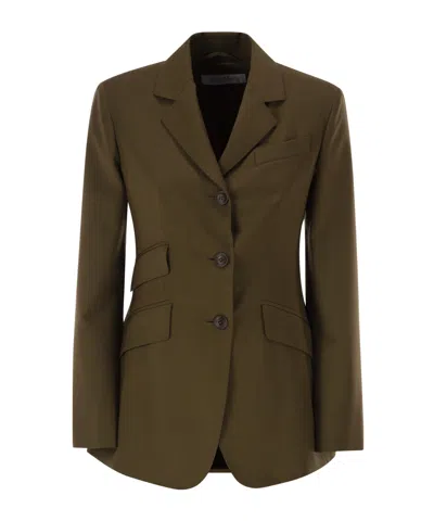 Max Mara Long-sleeved Suit Jacket In Green