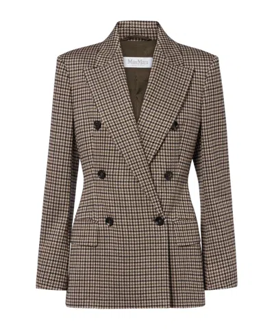 Max Mara Long-sleeved Suit Jacket In Multi