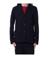 Max Mara Long-sleeved Suit Jacket In Blue