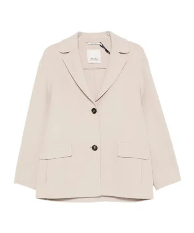 Max Mara Long-sleeved Suit Jacket In Pink