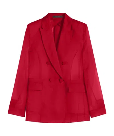 Max Mara Long-sleeved Suit Jacket In Brown