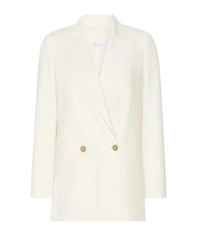 Max Mara Long-sleeved Suit Jacket In Neutral