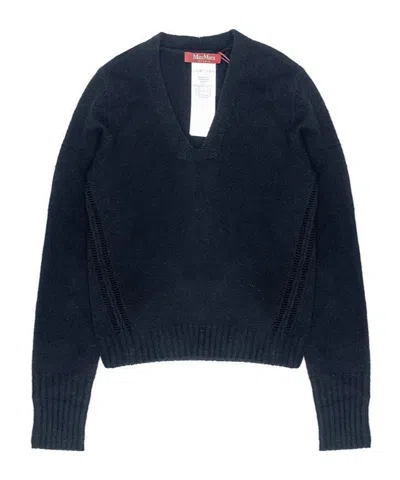 Max Mara Long-sleeved Sweater In Blue