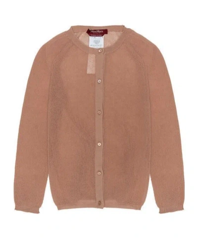 Max Mara Long-sleeved Sweater In Brown