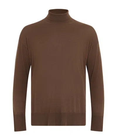 Max Mara Long-sleeved Sweater In Brown