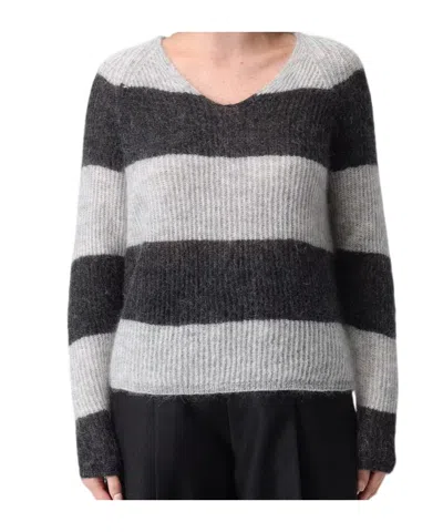 Max Mara Long-sleeved Sweater In Gray