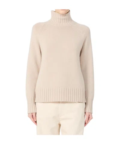 Max Mara Long-sleeved Sweater In Neutral