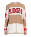 Max Mara Oversized Wool And Cashmere Striped Jacquard Sweater In Brown
