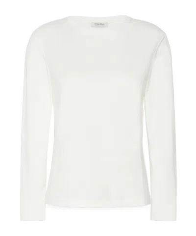 Max Mara Long-sleeved T-shirt In White