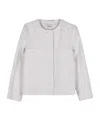 Max Mara Long-sleeved Wool Jacket In White