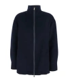 Max Mara Long-sleeved Zip-up Jacket In Blue