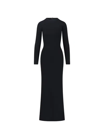 Max Mara Long-sleeves Maxi Dress In Blue