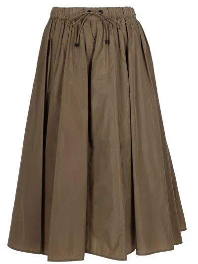 Max Mara Lonza Midi Skirt In Brown