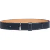 Max Mara Loop Leather Belt In Ultramarine