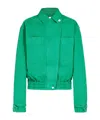 Max Mara Loose-bottomed Casual Jacket In Green