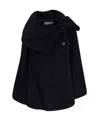 Max Mara Loose Cloak In Black